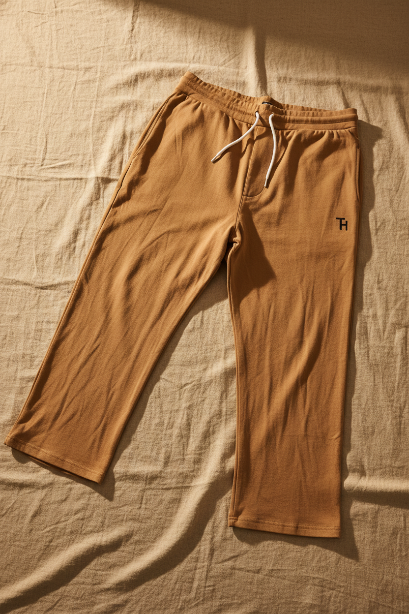 Men's Co-ord Set — Cream Shirt & Light Camel Trouser
